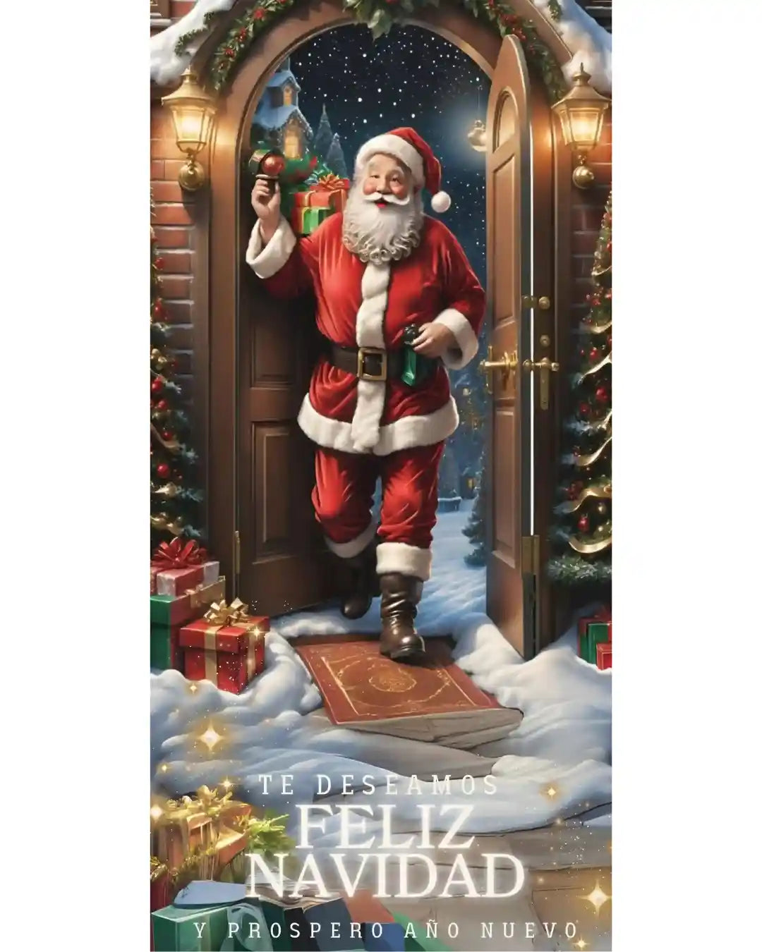 FORRO FUNDA PARA PUERTA NAVIDEÑA