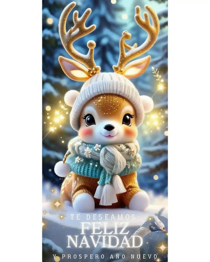 FORRO FUNDA PARA PUERTA NAVIDEÑA