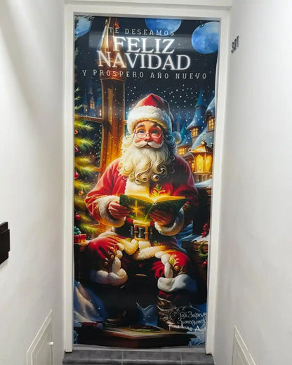 FORRO FUNDA PARA PUERTA NAVIDEÑA