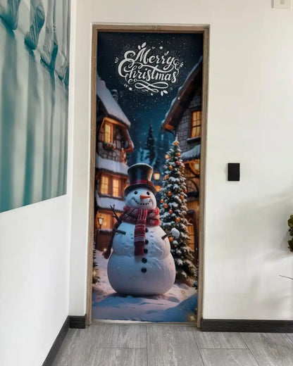FORRO FUNDA PARA PUERTA NAVIDEÑA