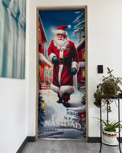 FORRO FUNDA PARA PUERTA NAVIDEÑA