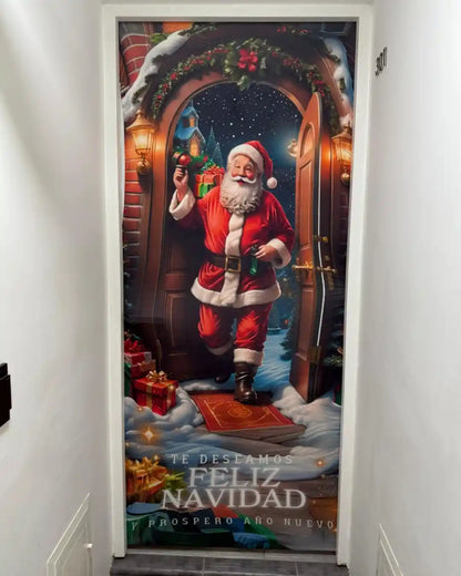 FORRO FUNDA PARA PUERTA NAVIDEÑA